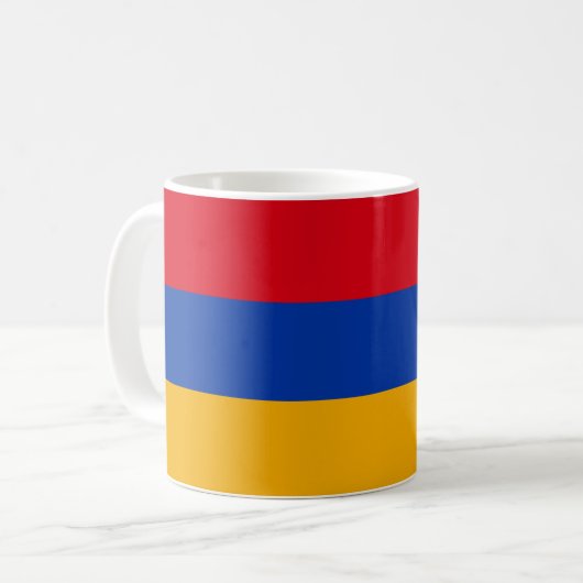 armenische Flagge Kaffeetasse (Vorderseite Links)