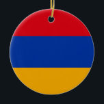 armenische Flagge Keramik Ornament<br><div class="desc">armenische Flagge</div>