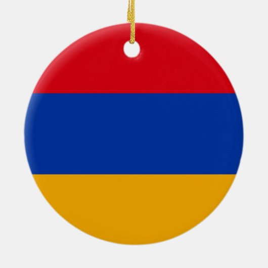 armenische Flagge Keramik Ornament (Hinten)