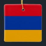 armenische Flagge Keramikornament<br><div class="desc">Anpassbare World Flag Produkte - Bitte fühlen Sie sich frei, Ihren eigenen Text hinzuzufügen.</div>