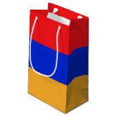 Armenische Flagge Kleine Geschenktüte (Rückseite Schrägansicht)