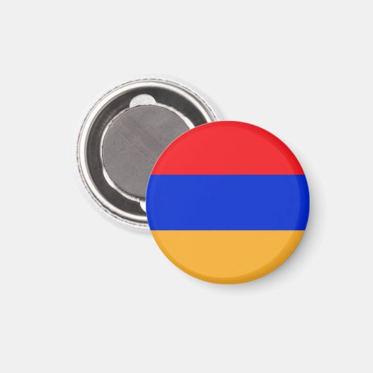 Armenische Flagge Magnet (Vorderseite/Rückseite)