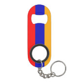 Armenische Flagge Mini-Flaschenöffner mit Schlüsse Mini Flaschenöffner (Rückseite)