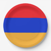 Armenische Flagge Pappteller (Vorderseite)