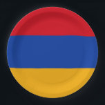 armenische Flagge Pappteller<br><div class="desc">armenische Flagge</div>