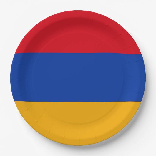 armenische Flagge Pappteller (Vorderseite)