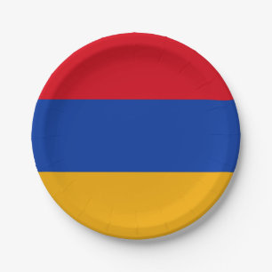 Armenische Flagge Pappteller