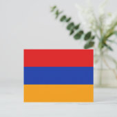Armenische Flagge Postkarte (Stehend Vorderseite)