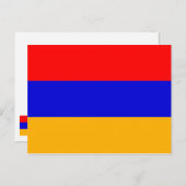 armenische Flagge Postkarte (Vorne/Hinten)