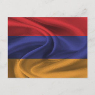 armenische Flagge Postkarte
