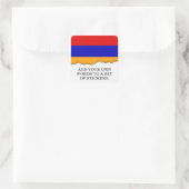 armenische Flagge Quadratischer Aufkleber (Tasche)
