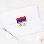 armenische Flagge Quadratischer Aufkleber (Umschlag)