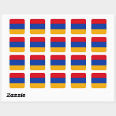 armenische Flagge Quadratischer Aufkleber (Blatt)