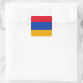 armenische Flagge Quadratischer Aufkleber (Tasche)