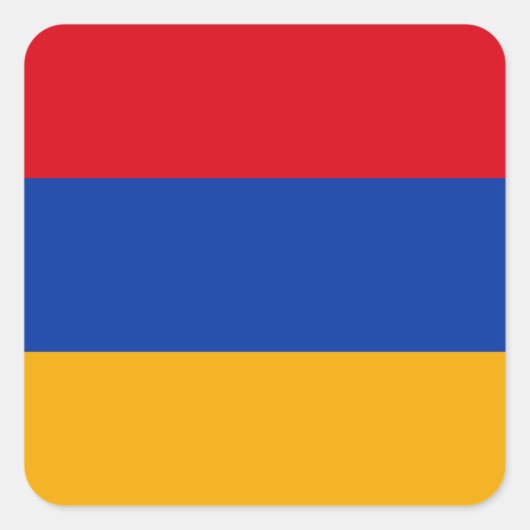 armenische Flagge Quadratischer Aufkleber (Vorderseite)
