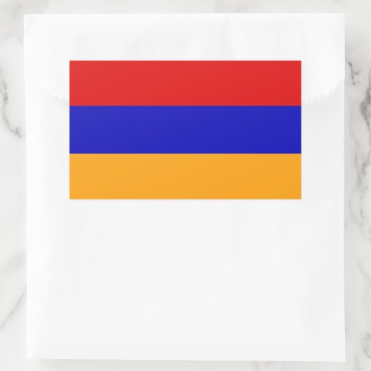 armenische Flagge Rechteckiger Aufkleber (Tasche)