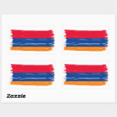 Armenische Flagge Rechteckiger Aufkleber (Blatt)