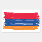 Armenische Flagge Rechteckiger Aufkleber (Vorderseite)