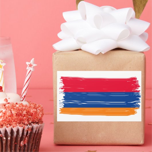 Armenische Flagge Rechteckiger Aufkleber (Party)