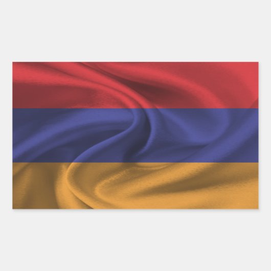 armenische Flagge Rechteckiger Aufkleber (Vorderseite)