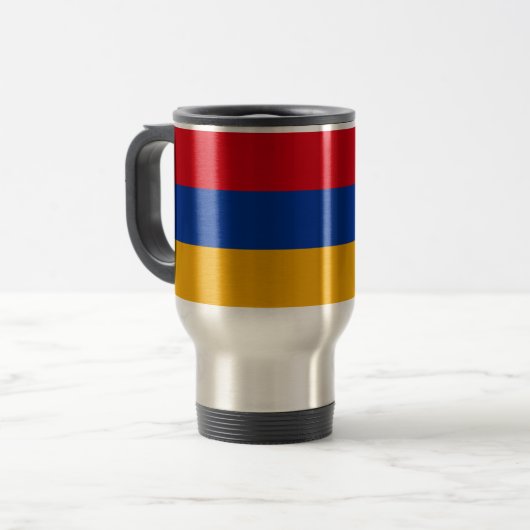 armenische Flagge Reisebecher (Vorderseite Links)