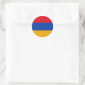 armenische Flagge Runder Aufkleber (Tasche)