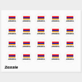 armenische Flagge Runder Aufkleber (Blatt)