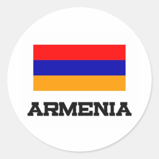 armenische Flagge Runder Aufkleber (Vorderseite)