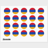 armenische Flagge Runder Aufkleber (Blatt)