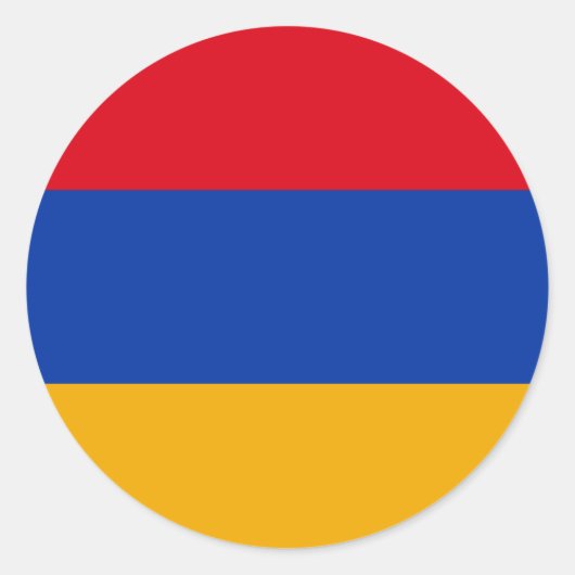 armenische Flagge Runder Aufkleber (Vorderseite)