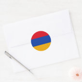 armenische Flagge Runder Aufkleber (Umschlag)