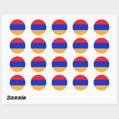 Armenische Flagge Runder Aufkleber (Blatt)