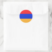 Armenische Flagge Runder Aufkleber (Tasche)