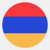 Armenische Flagge Runder Aufkleber (Vorderseite)