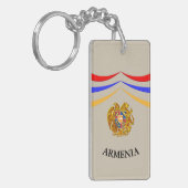 armenische Flagge Schlüsselanhänger (Vorderseite links)
