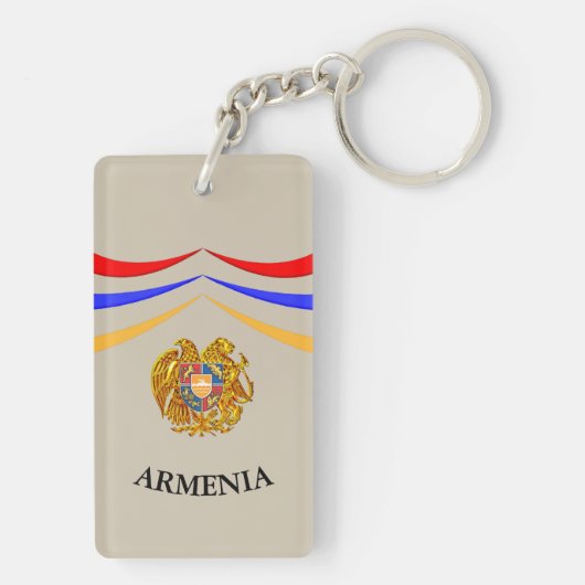 armenische Flagge Schlüsselanhänger (Rückseite)