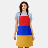Armenische Flagge Schürze (Getragen)