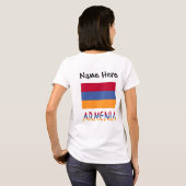 Armenische Flagge Schwarze Personalisierung T-Shirt (Schwarz voll)