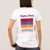 Armenische Flagge Schwarze Personalisierung T-Shirt (Rückseite)