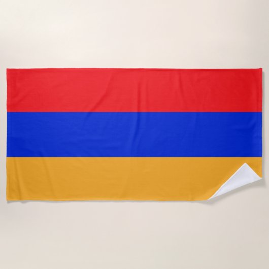 Armenische Flagge Strandtuch (Vorderseite)