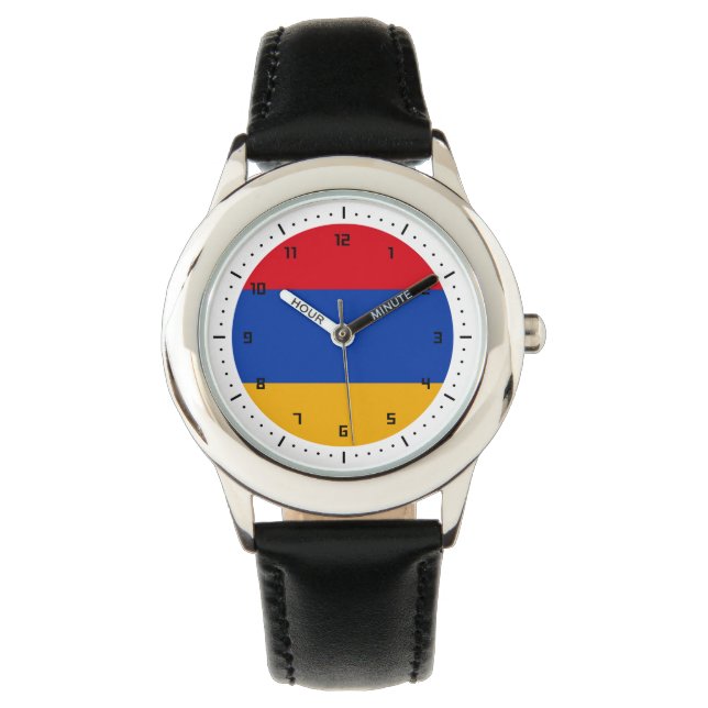 Armenische Flagge Uhr (Vorderseite)
