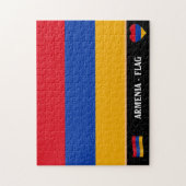 Armenische Flagge und Armenien / Armenien Puzzle (Vertikal)