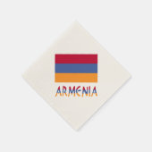 Armenische Flagge und Armenien in Flaggenfarben Serviette (Ecke)
