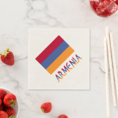 Armenische Flagge und Armenien in Flaggenfarben Serviette (Beispiel)