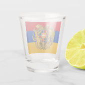 Armenische Flagge und Armenien - Länderpatriot /sp Schnapsglas (Rückseite)