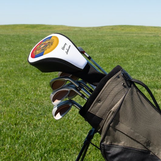 Armenische Flagge und Mit Monogramm Golf Clubs Golf Headcover (In SItu)
