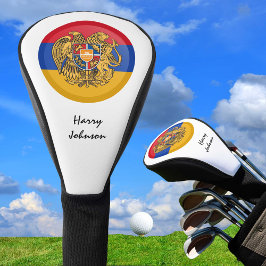 Armenische Flagge und Mit Monogramm Golf Clubs Golf Headcover