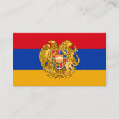 armenische Flagge und Wappen, Flagge Armeniens Visitenkarte (Vorderseite)