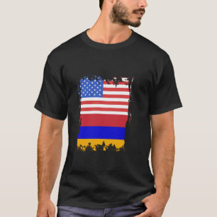 Armenische Flagge USA Amerika Armenischer Prix Arm T-Shirt