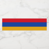Armenische Flagge Wasserflaschenetikett (Einzelnes Label)
